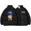 画像3: NASA×Print Logo Down Jacket　ユニセックス 男女兼用NASAナサ×プリントダウンコートジャケット ブルゾン (3)