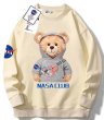 画像1: unisex NASA x Hoodie Bear Print  pullover   ユニセックス 男女兼用 NASAナサ×フーディーベアプリント プルオーバウェット トレーナー (1)