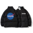 画像1: NASA×Print Logo Down Jacket　ユニセックス 男女兼用NASAナサ×プリントダウンコートジャケット ブルゾン (1)
