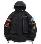 画像2: windproof waterproof  Jacket　ユニセックス 男女兼用ポップ刺繍エンブレムウインドブレーカージャケット ブルゾン (2)