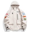 画像1: windproof waterproof  Jacket　ユニセックス 男女兼用ポップ刺繍エンブレムウインドブレーカージャケット ブルゾン (1)