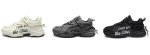 画像4: Men's thick bottom letter logo LEATHER LACE-UP SNEAKERS shoes 　ユニセックス男女兼用ジャーマンレタリング＆ハートレースアップ レザースニーカー カジュアル シューズ (4)