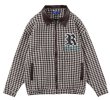 画像2: houndstooth zip-up jacket jumper JACKET  blouson ユニセックス 男女兼用 千鳥格子ジップアップジャケット  ブルゾン (2)