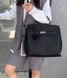 画像10: Cowhide Ladies Bag Large Capacity Handbag Shoulder BagTote Shoulder Bag　本革レザースマイルチャーム付きトートショルダーバッグ (10)