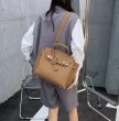 画像16: Cowhide Ladies Bag Large Capacity Handbag Shoulder BagTote Shoulder Bag　本革レザースマイルチャーム付きトートショルダーバッグ (16)