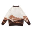 画像8: snow mountain color matching sweater pullover sweater  ユニセックス 男女兼用スノーマウンティン プルオーバセーター (8)