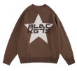 画像2: OVERSIZE STAR PULLOVER SWEATER   ユニセックス 男女兼用オーバーサイズスター星 プルオーバセーター (2)