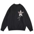 画像3: OVERSIZE STAR PULLOVER SWEATER   ユニセックス 男女兼用オーバーサイズスター星 プルオーバセーター (3)