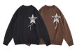 画像6: OVERSIZE STAR PULLOVER SWEATER   ユニセックス 男女兼用オーバーサイズスター星 プルオーバセーター (6)