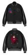 画像4: FFFamerican football cap bear embroidery Stadium jumperBASEBALL JACKET baseball uniform jacket blouson ユニセックス 男女兼用 アメリカンフットボールキャップベア刺繍スタジアムジャンパー スタジャン MA-1 ボンバー ジャケット ブルゾン (4)