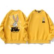 画像1: angry bugs bunny Pullover  ユニセックス 男女兼用怒りのバックスバニープリント プルオーバウェット トレーナー (1)