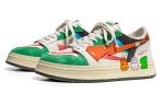 画像3:  Pop Character & Heart Leather  LACE-UP SNEAKERS shoes 　ユニセックス男女兼用ポップキャラ＆ハートレザースニーカーレザーレースアップスニーカー カジュアル シューズ (3)
