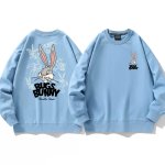 画像3: angry bugs bunny Pullover  ユニセックス 男女兼用怒りのバックスバニープリント プルオーバウェット トレーナー (3)