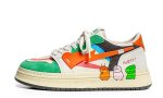 画像4:  Pop Character & Heart Leather  LACE-UP SNEAKERS shoes 　ユニセックス男女兼用ポップキャラ＆ハートレザースニーカーレザーレースアップスニーカー カジュアル シューズ (4)