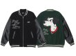 画像5:  101 Dalmatians Embroidery Stadium jumperBASEBALL JACKET baseball uniform jacket blouson ユニセックス 男女兼用 101匹わんちゃんダルメシアン刺繍スタジアムジャンパー スタジャン MA-1 ボンバー ジャケット ブルゾン (5)