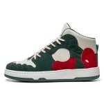 画像2: high top pop art appliqué LEATHER  LACE-UP SNEAKERS shoes 　ユニセックス男女兼用ポップアートハイカットレザーレースアップスニーカー カジュアル シューズ (2)