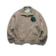 画像5: corduroy fire embroidery zip up Stadium jumperBASEBALL JACKET baseball uniform jacket blouson ユニセックス 男女兼用コーデュロイファイアー刺繍ジップアップスタジアムジャンパー スタジャン MA-1 ボンバー ジャケット ブルゾン (5)