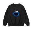 画像2: Sesame Street round neck pullover sweater Elmo Cookie Monster Pullover  ユニセックス 男女兼用セサミストリートクッキーモンスタープリント プルオーバウェット トレーナー (2)