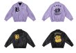 画像2: BMSR embroidery Baseball PU Leather Girsl Dont Cry Angel Jacket blouson College Jacket  ユニセックス 男女兼用 PU レザー 天使 エンジェル  ベースボールジャケット スタジャン  AFGK A FEW GOOD KIDS (2)