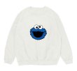 画像1: Sesame Street round neck pullover sweater Elmo Cookie Monster Pullover  ユニセックス 男女兼用セサミストリートクッキーモンスタープリント プルオーバウェット トレーナー (1)