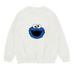 画像1: Sesame Street round neck pullover sweater Elmo Cookie Monster Pullover  ユニセックス 男女兼用セサミストリートクッキーモンスタープリント プルオーバウェット トレーナー (1)