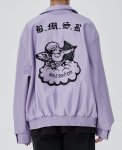 画像6: BMSR embroidery Baseball PU Leather Girsl Dont Cry Angel Jacket blouson College Jacket  ユニセックス 男女兼用 PU レザー 天使 エンジェル  ベースボールジャケット スタジャン  AFGK A FEW GOOD KIDS (6)