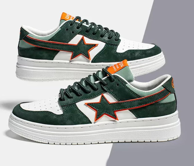 画像10: meteor star LACE-UP SNEAKERS shoes 　ユニセックス男女兼用流星スターレースアップスニーカー カジュアル シューズ (10)