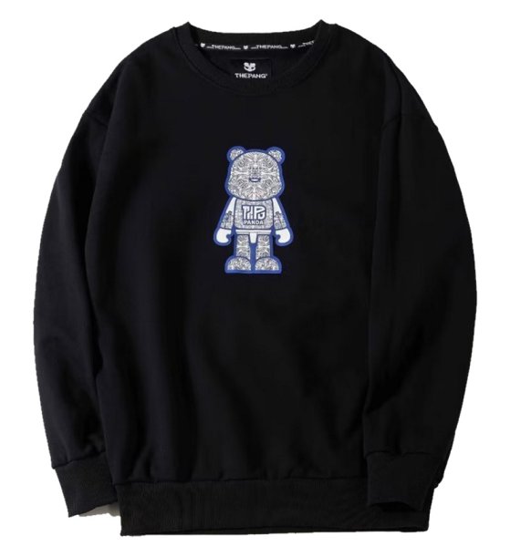 画像1: violent bear×kaws Pullover  ユニセックス 男女兼用カウズベア熊プリント プルオーバウェット トレーナー (1)