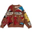 画像2: Sesame Street & Cookie Monster Knitted pullover sweater　ユニセックス 男女兼用 セサミストリート＆クッキーモンスター 編み込プルオーバーセーター (2)