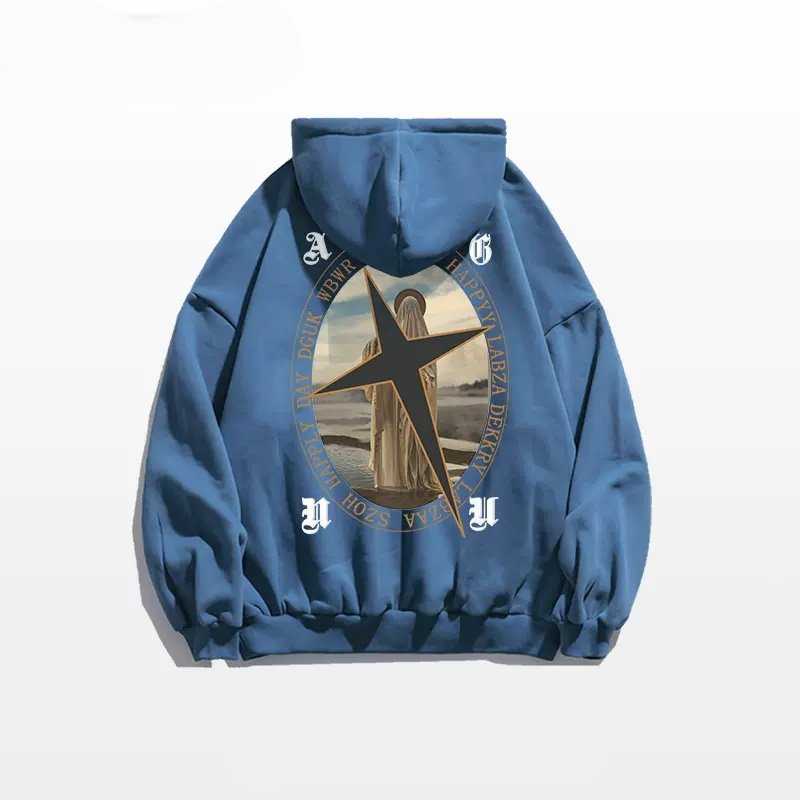 画像3: retro oil painting prints hoodie Pullover  ユニセックス 男女兼用レトロ油絵プリント プルオーバスウェットフーディパーカー トレーナー (3)