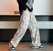 画像9: Unisex alphabet logo loose straight wide pants DENIM PANTS jeans  Pants　ユニセックアルファベットロゴ ゆったり ストレートワイドパンツデニムパンツジーンズパンツ (9)