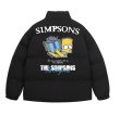 画像2: The Simpsons cartoon logo pattern English letter printing loose stand-up collar Down jacket blouson ユニセックス男女兼用シンプソンスタンドカラーダウンジャケット ジャンパー (2)
