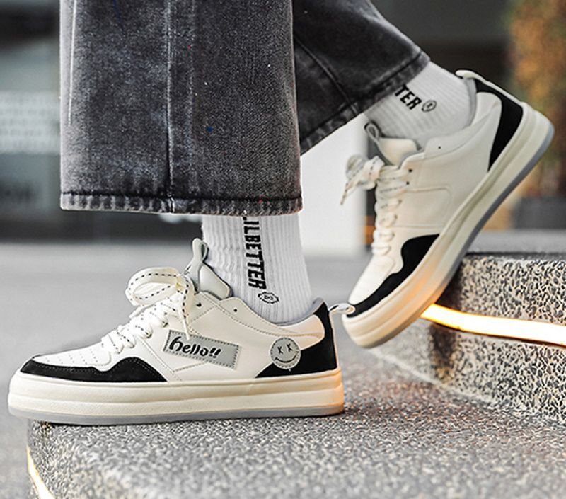 画像7: hello smile LACE-UP SNEAKERS shoes  ユニセックス男女兼用ハロースマイルレースアップスニーカー カジュアル シューズ (7)