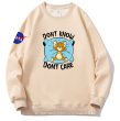 画像5: NASA x Tom and Jerry DONT KNOW DONT CARE logo round neck sweat shirt ユニセックス 男女兼用 NASAナサ×トムとジェリートム＆ジェリーDONT KNOW DONT CAREプリント スウェット トレーナー (5)