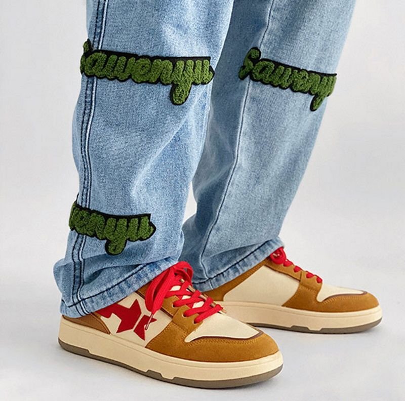 画像8: broken star LACE-UP SNEAKERS shoes  ユニセックス男女兼用ブロークンスター星レースアップスニーカー カジュアル シューズ (8)