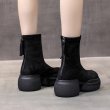 画像4: chunky sole thick bottom short boots  チャンキーソール厚底ラバーショートブーツ (4)