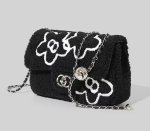 画像9: Flower Motif Far Chen Shoulder shoulder tote bag handbag 　フラワーモチーフファーチェンショルダートートショルダーバッグ (9)