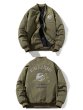 画像6: Saturn Embroidery&printBomber Jacket MA-1Jumper jacket baseball uniform jacket blouson　ユニセッ クス男女兼用サターン土星刺繍プリントMA-1ジャケットスタジアムジャンパー スタジャン ブルゾンジャケット (6)