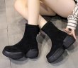 画像3: chunky sole thick bottom short boots  チャンキーソール厚底ラバーショートブーツ (3)