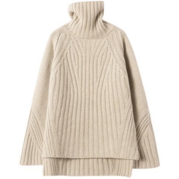 画像1: turtleneck sweater knit　タートルネックニットプルオーバーセーター  (1)