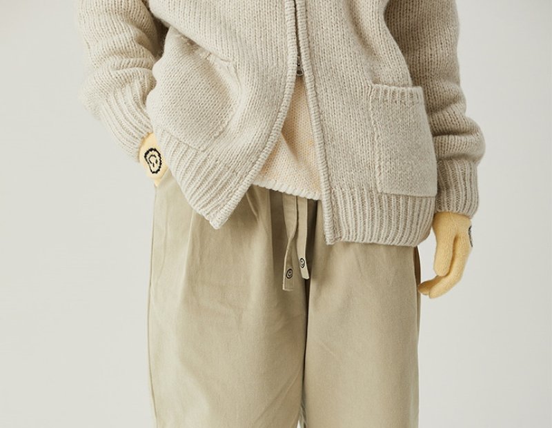 画像12: Back Smile Classic Polo Collar Zipper Sweater Jacket Knitted Cardigan jacket blouson ユニセッ クス男女兼用スマイル編み込みジップアップカウチンカーディガンジャケットジャンパー セーター (12)