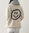 画像15: Back Smile Classic Polo Collar Zipper Sweater Jacket Knitted Cardigan jacket blouson　ユニセッ クス男女兼用スマイル編み込みジップアップカウチンカーディガンジャケットジャンパー セーター (15)