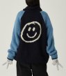 画像13: Back Smile Classic Polo Collar Zipper Sweater Jacket Knitted Cardigan jacket blouson　ユニセッ クス男女兼用スマイル編み込みジップアップカウチンカーディガンジャケットジャンパー セーター (13)