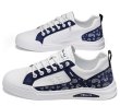 画像6: leather paisley LACE-UP SNEAKERS shoes 　ユニセックス男女兼用ペイズリーバンダナ柄レザーレースアップスニーカー カジュアル シューズ (6)