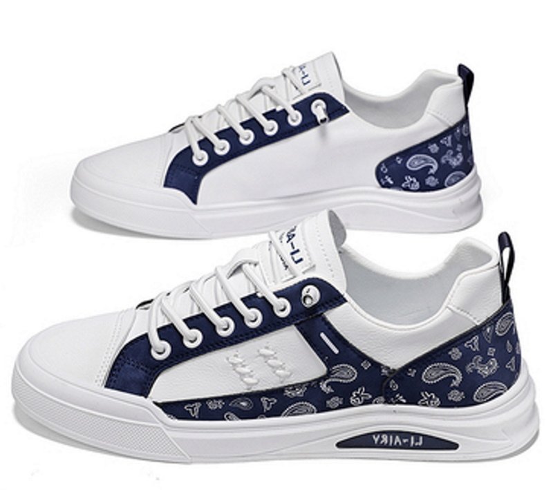 画像6: leather paisley LACE-UP SNEAKERS shoes  ユニセックス男女兼用ペイズリーバンダナ柄レザーレースアップスニーカー カジュアル シューズ (6)
