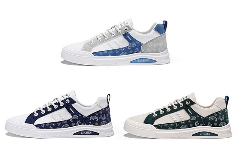 画像4: leather paisley LACE-UP SNEAKERS shoes  ユニセックス男女兼用ペイズリーバンダナ柄レザーレースアップスニーカー カジュアル シューズ (4)