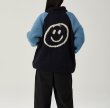 画像10: Back Smile Classic Polo Collar Zipper Sweater Jacket Knitted Cardigan jacket blouson　ユニセッ クス男女兼用スマイル編み込みジップアップカウチンカーディガンジャケットジャンパー セーター (10)