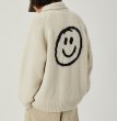 画像5: Back Smile Classic Polo Collar Zipper Sweater Jacket Knitted Cardigan jacket blouson　ユニセッ クス男女兼用スマイル編み込みジップアップカウチンカーディガンジャケットジャンパー セーター (5)