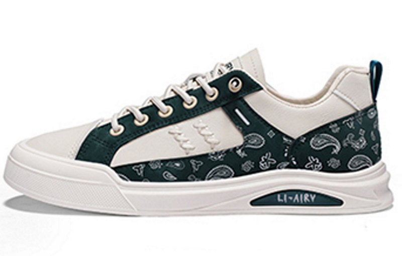画像3: leather paisley LACE-UP SNEAKERS shoes  ユニセックス男女兼用ペイズリーバンダナ柄レザーレースアップスニーカー カジュアル シューズ (3)