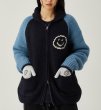 画像8: Back Smile Classic Polo Collar Zipper Sweater Jacket Knitted Cardigan jacket blouson　ユニセッ クス男女兼用スマイル編み込みジップアップカウチンカーディガンジャケットジャンパー セーター (8)
